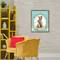 Stupell Industries Happy Easter Bunny Wreath Floating Frame Wall Art